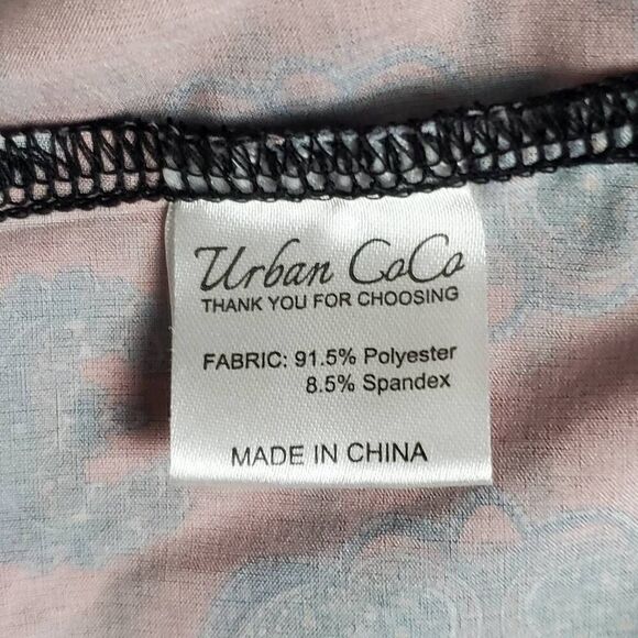 Urban CoCo XXL Boho Tunic Top Paisley Print Red Blue Tassel Neck 3/4 Sleeve Stre - Picture 6 of 7